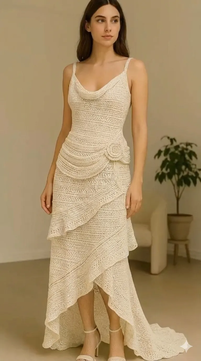 Vestido de crochê