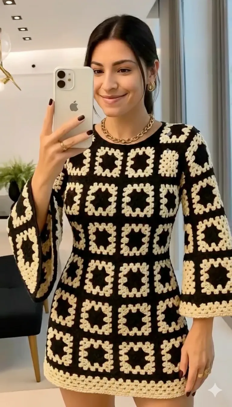 Vestido de crochê